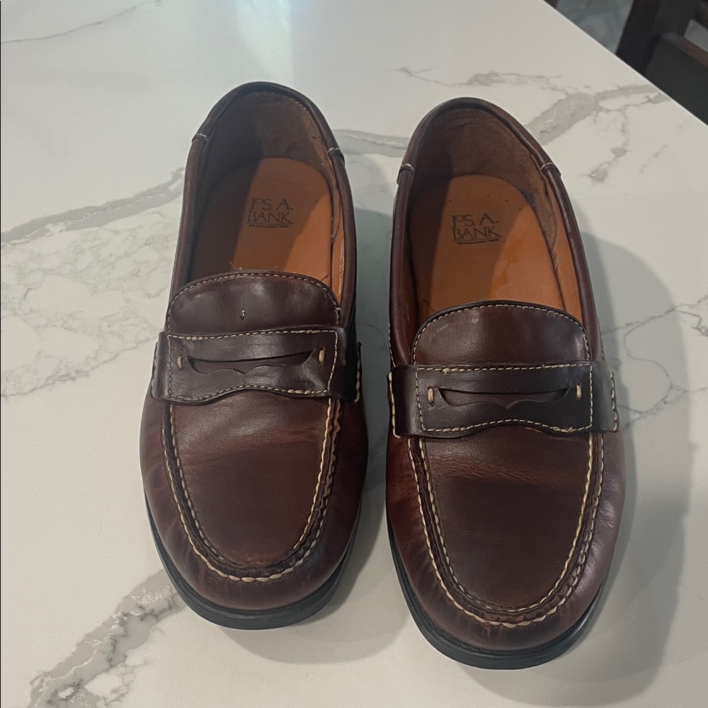 Jos. A. Bank Dark Brown Leather Loafers